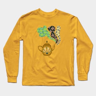 teapot with herbal tea Long Sleeve T-Shirt